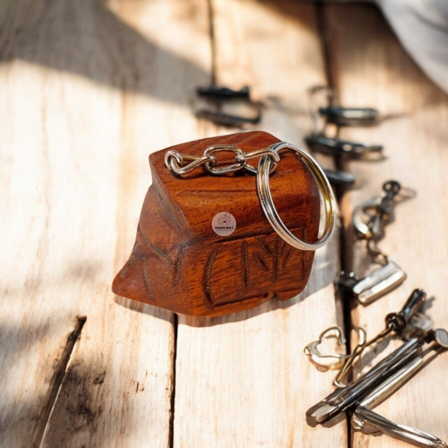 Wooden Keychain Unique Style