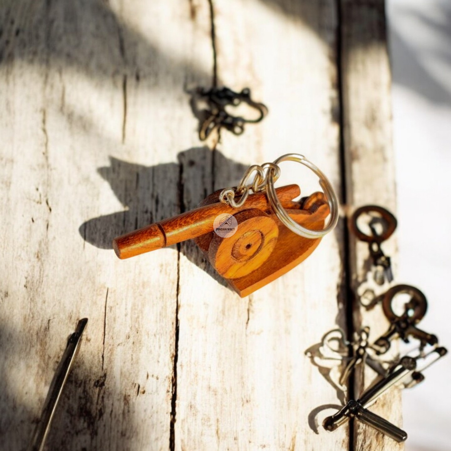 Wooden Keychain Unique Style