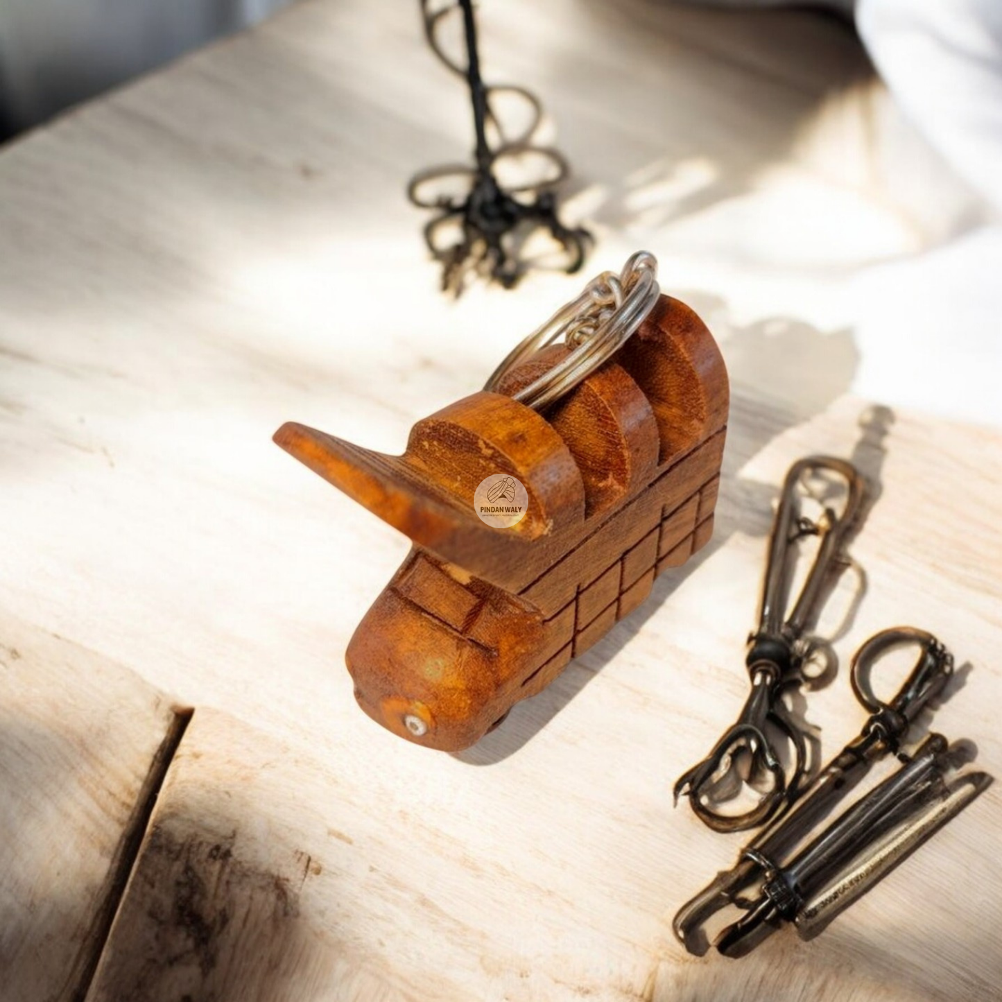 Wooden Keychain Unique Style