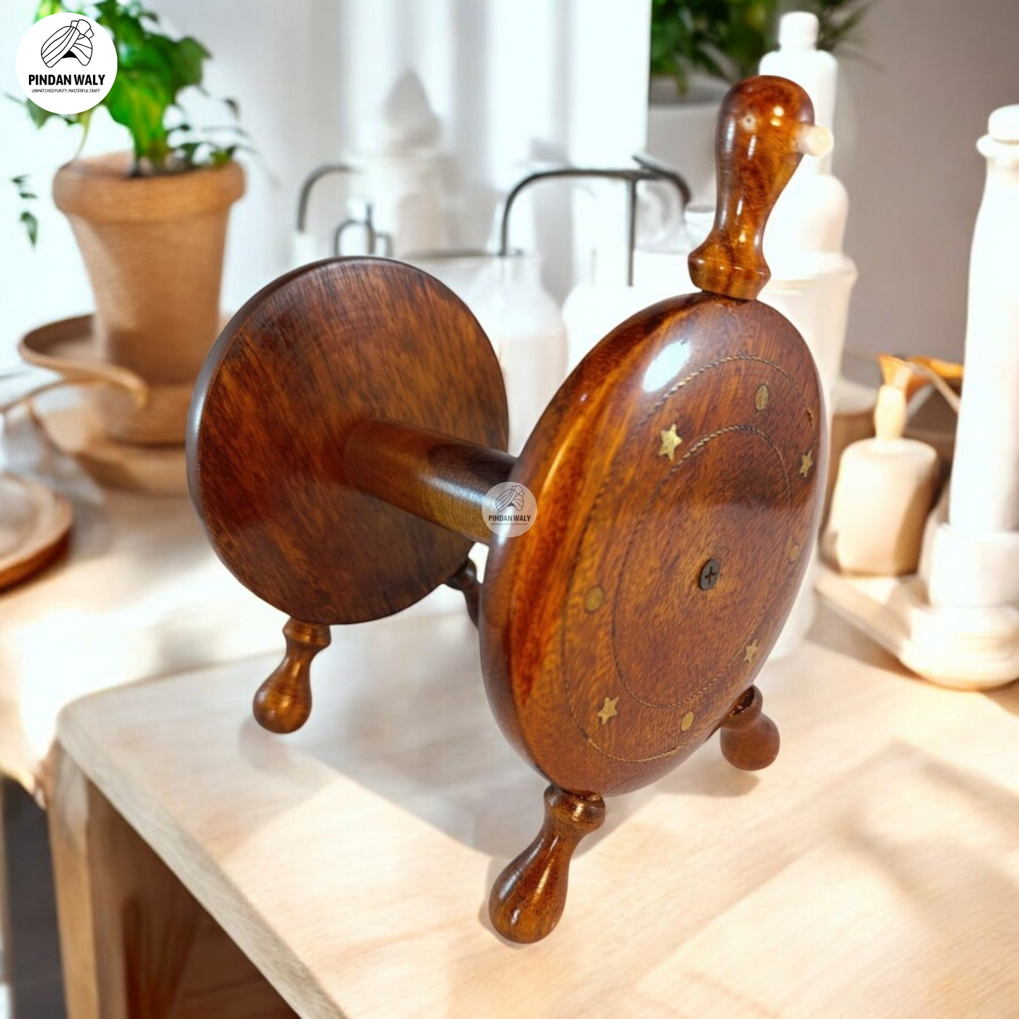 Wooden Tissue Roll Stand - Elegant Duck Style