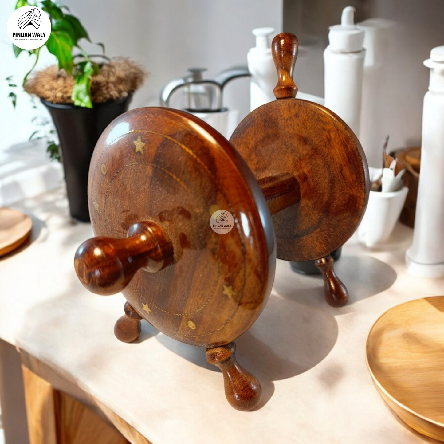 Wooden Tissue Roll Stand - Elegant Duck Style