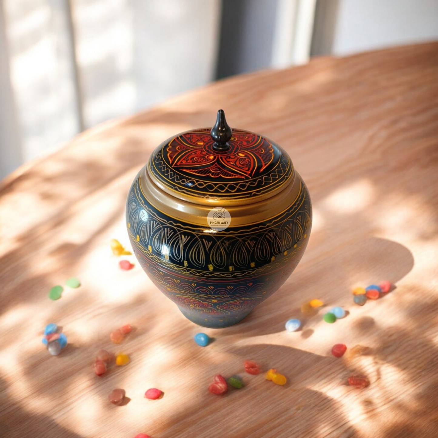 Wooden Candy Jar (Lacquer Art)