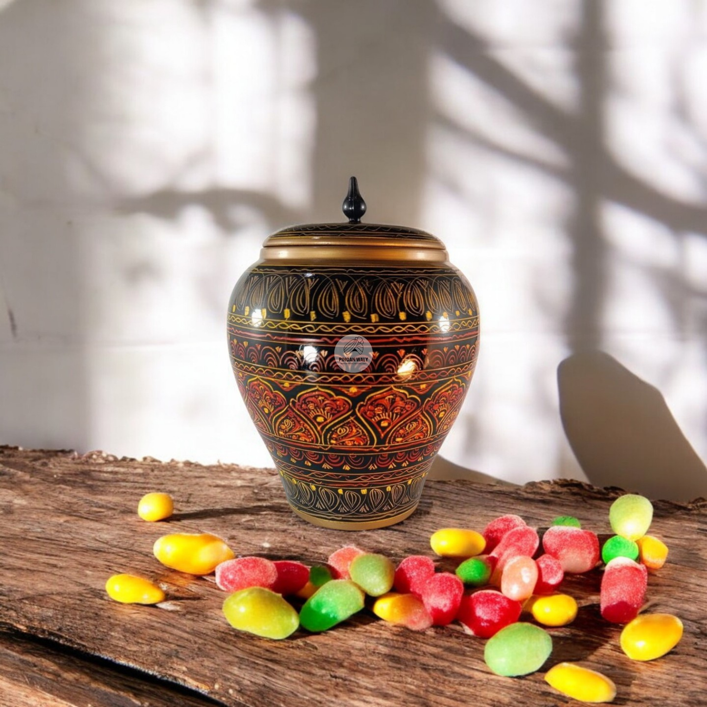 Wooden Candy Jar (Lacquer Art)